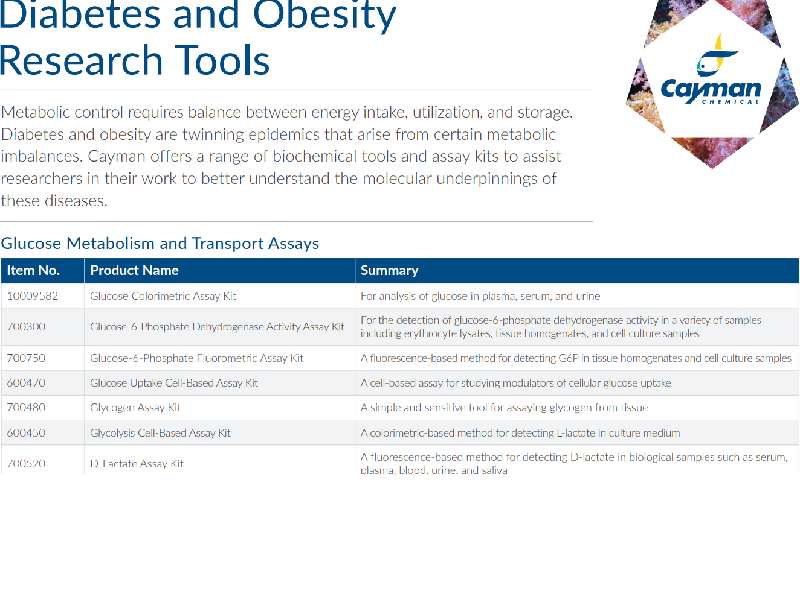 Download: Diabetes & obesity research tools flyer