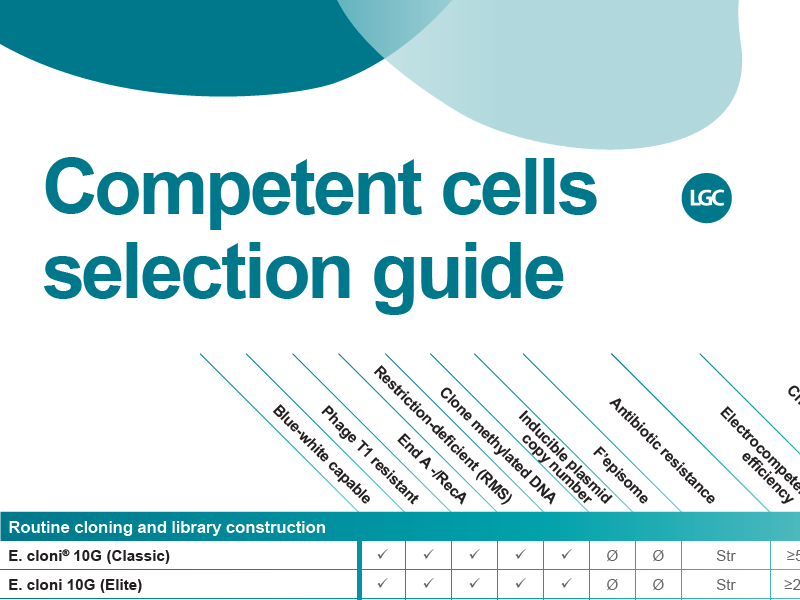 Download the competent cells selection guide