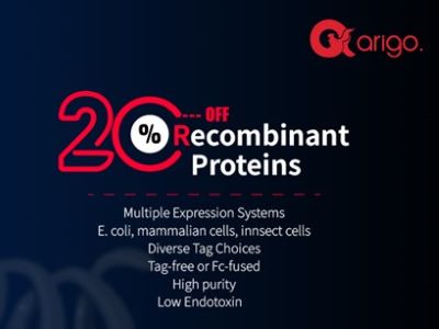 Offer: 20% off recombinant proteins from Arigo
