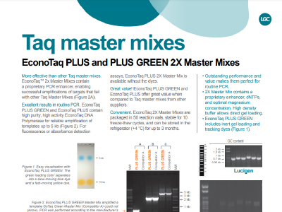 Download the taq master mixes brochure