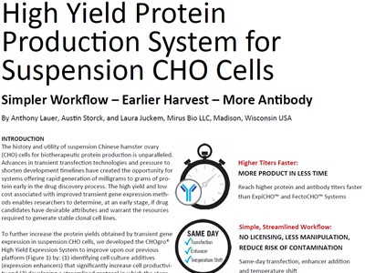Application note: CHOgro High Yield Expression System