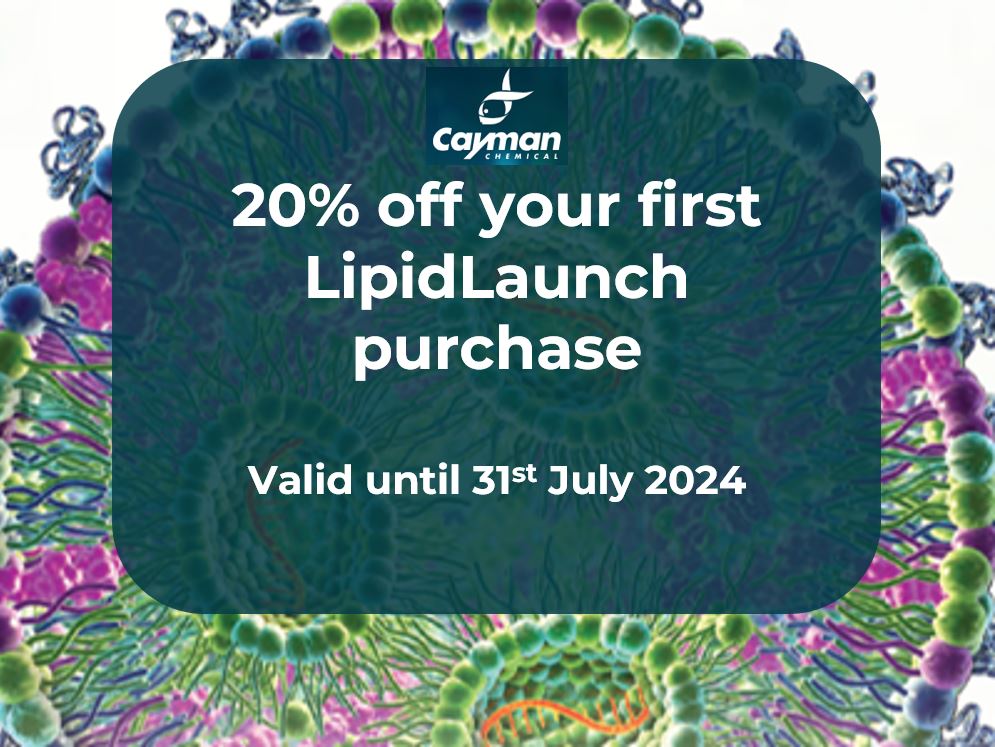 LipidLaunch offer: 20% off lipid nanoparticle research tools on first purchase